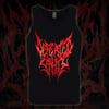 Red Textued Logo Tank top