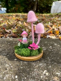 Image 1 of Double Pink Mushroom Scene