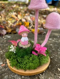 Image 2 of Double Pink Mushroom Scene