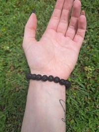 Image 1 of Lava Stone Beaded Bracelet