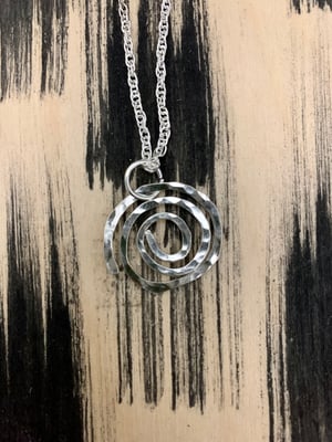 Image of "Dizzy" recycled silver spiral pendant