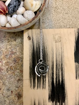 Image of "Dizzy" recycled silver spiral pendant