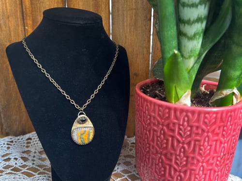 Image of Bumblebee Jasper and Onyx Necklace