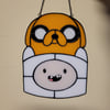 Stained Glass Finn and jake 