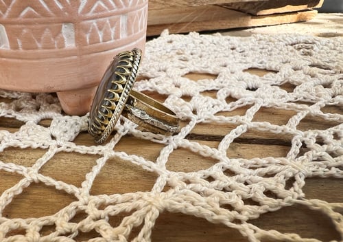 Image of Light Blue Agate Statement Ring