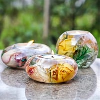 Image 1 of Sunny Coast Personalized Resin and Flowers Tealight Workshop - SOLD OUT