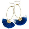 PARADISO - Gold Caprioska Tassel Earrings - Island Blue