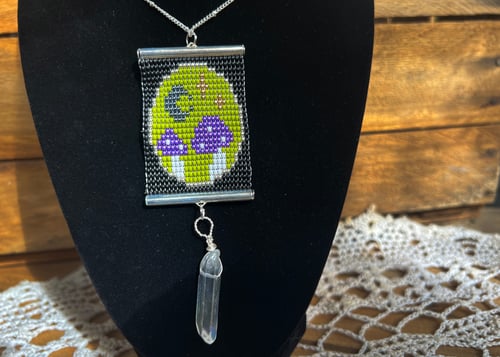 Image of Mystic Mushroom  Beaded Necklace