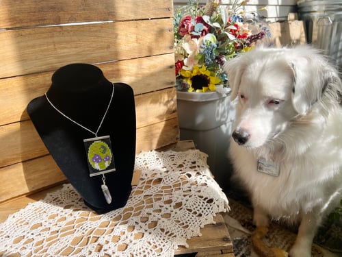 Image of Mystic Mushroom  Beaded Necklace