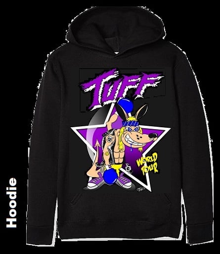 Image of Men's Tuff "World Tour" Pullover Black Hoodie in Large or X-Large
