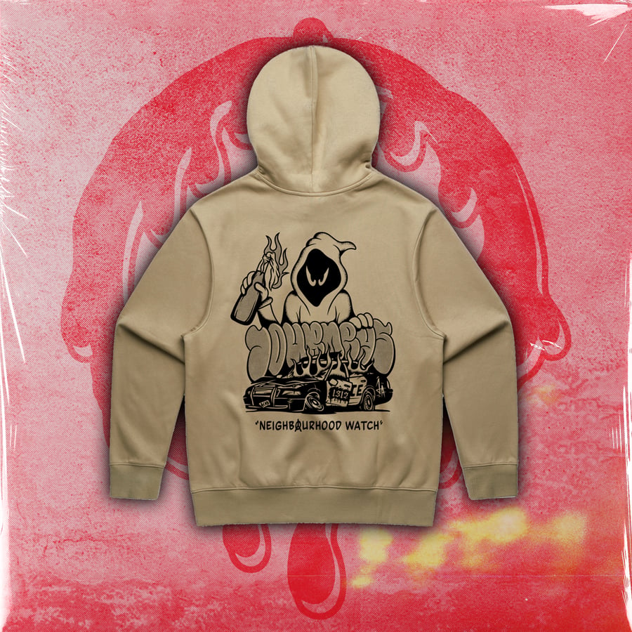 Image of Neighbourhood watch hoodies - sand “PRE SALE”