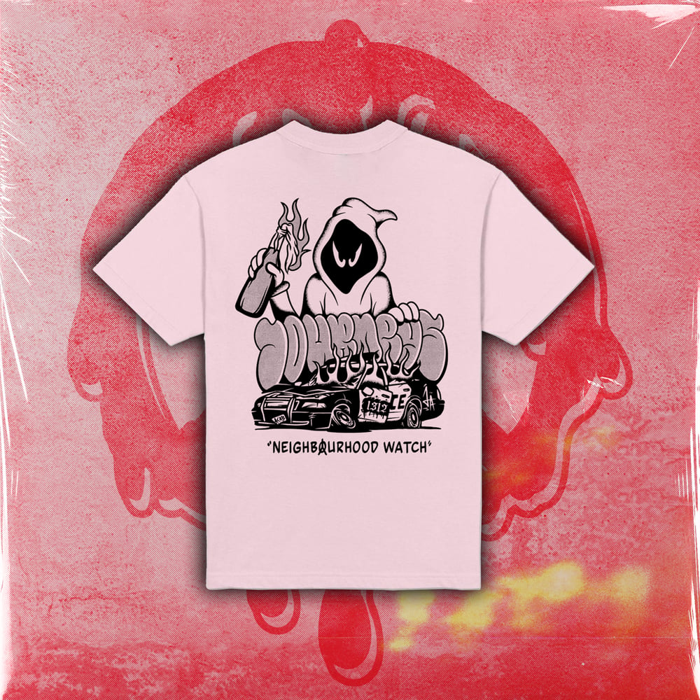 Image of Neighbourhood watch tee - pink “PRE SALE”