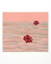 Ondine Seabrook 'Floating paint splattered petunias'. Original artwork