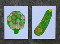 Image 2 of Mini Artichoke & Zucchini Riso Prints