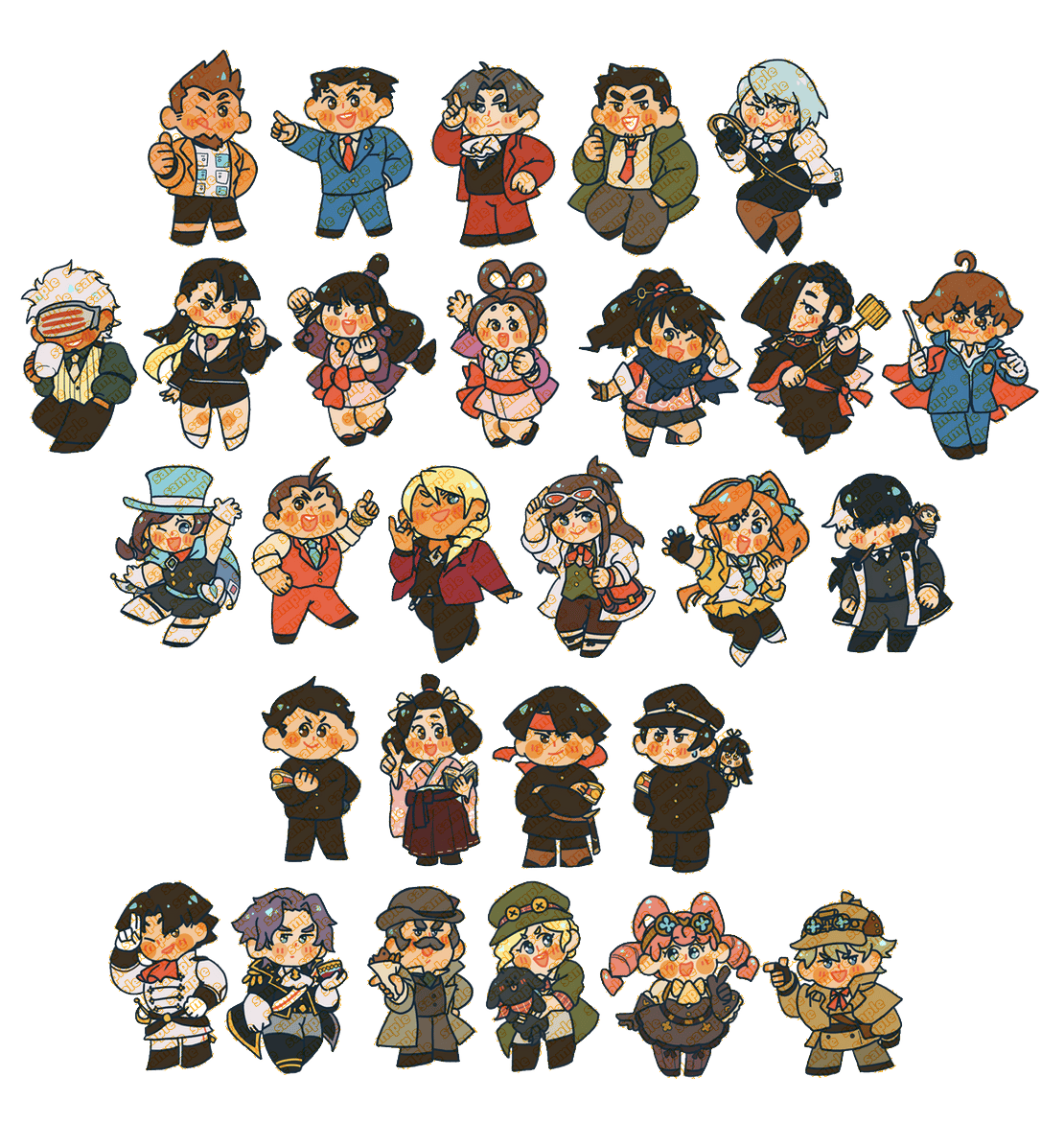 Ace Attorney Acrylic Charms | limpachi