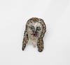 Modern art sculpture face brooch custom made, Wire contemporary jewelry