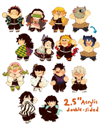 Image 2 of Demon Slayer (Kimetsu No Yaiba) Acrylic Charms (DISCONTINUED)