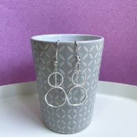 Image 2 of Large Circles Earrings in Sterling Silver