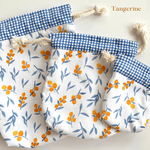 Image of Handmade Reversible Drawstring Pouchies!