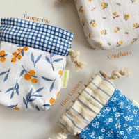 Image 1 of Handmade Reversible Drawstring Pouchies!