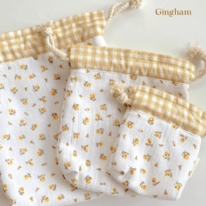 Image of Handmade Reversible Drawstring Pouchies!