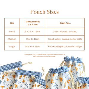 Image of Handmade Reversible Drawstring Pouchies!