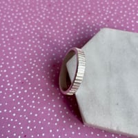 Image 1 of Linear Texture Sterling Silver Ring
