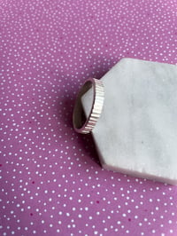 Image 3 of Linear Texture Sterling Silver Ring