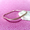 Square Linear Texture Sterling Silver Bangle