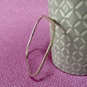 Square Linear Texture Sterling Silver Bangle