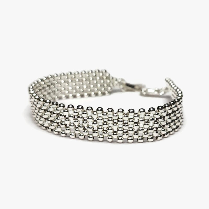 Image of Bracelet Manchette argent large "Echo L"