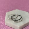 Sterling Silver Skinny Stacking Ring - Bamboo