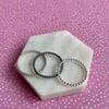 Sterling silver skinny stacking ring - dotty