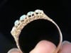 Edwardian 18ct yellow gold natural solid opal 5 stone ring