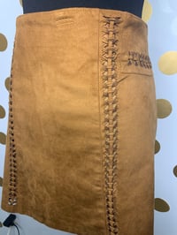 Image 3 of Cognac Mini Suede Skirt - Size: 12