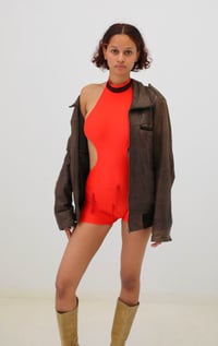 Image 1 of Brown leather jacket 