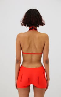 Image 3 of Backless red overall 