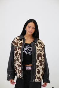 Image 1 of Cow print leather jacket 