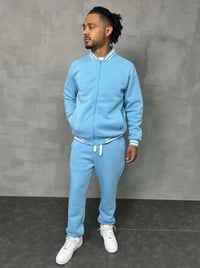 Sky Blue Varsity Jogger Set