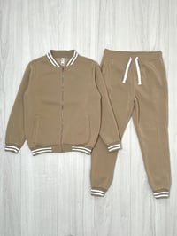 Khaki Varsity Jogger Set