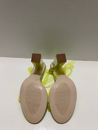 Image 4 of Neon Green Strap Heels - Size: 9