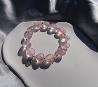 Image 1 of pink heart bracelet 粉晶爱心手链