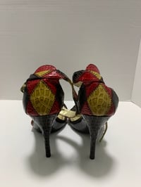 Image 3 of Anne Michelle Color Patch Heels - Size: 9