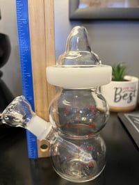 Image 2 of Baby Bottle Bong  Heavy Glass Bong Water Pipe & Glass Down-stem Bowl Included