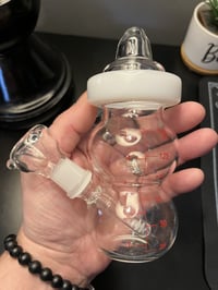 Image 3 of Baby Bottle Bong  Heavy Glass Bong Water Pipe & Glass Down-stem Bowl Included