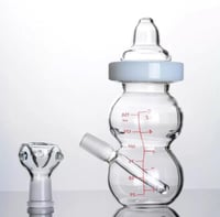 Image 4 of Baby Bottle Bong  Heavy Glass Bong Water Pipe & Glass Down-stem Bowl Included