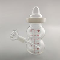 Image 5 of Baby Bottle Bong  Heavy Glass Bong Water Pipe & Glass Down-stem Bowl Included