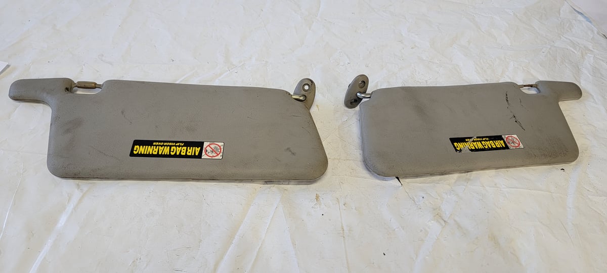 Image of 96-00 HONDA CIVIC - LEFT AND RIGHT SUN VISORS PAIR VISOR SET - OEM FACTORY