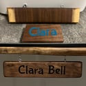 Raised Pet Feeder -Live Edge Walnut with Name Plate