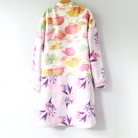 Image 4 of superfloral 14 florals flowers button courtneycourtney patchwork SWEATSHIRT CARDIGAN ROBE